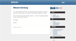 Desktop Screenshot of berniw.org